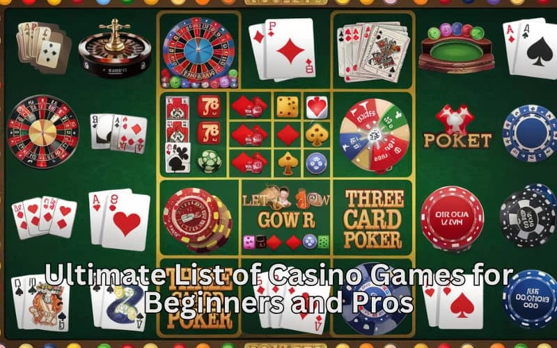 list of casino games